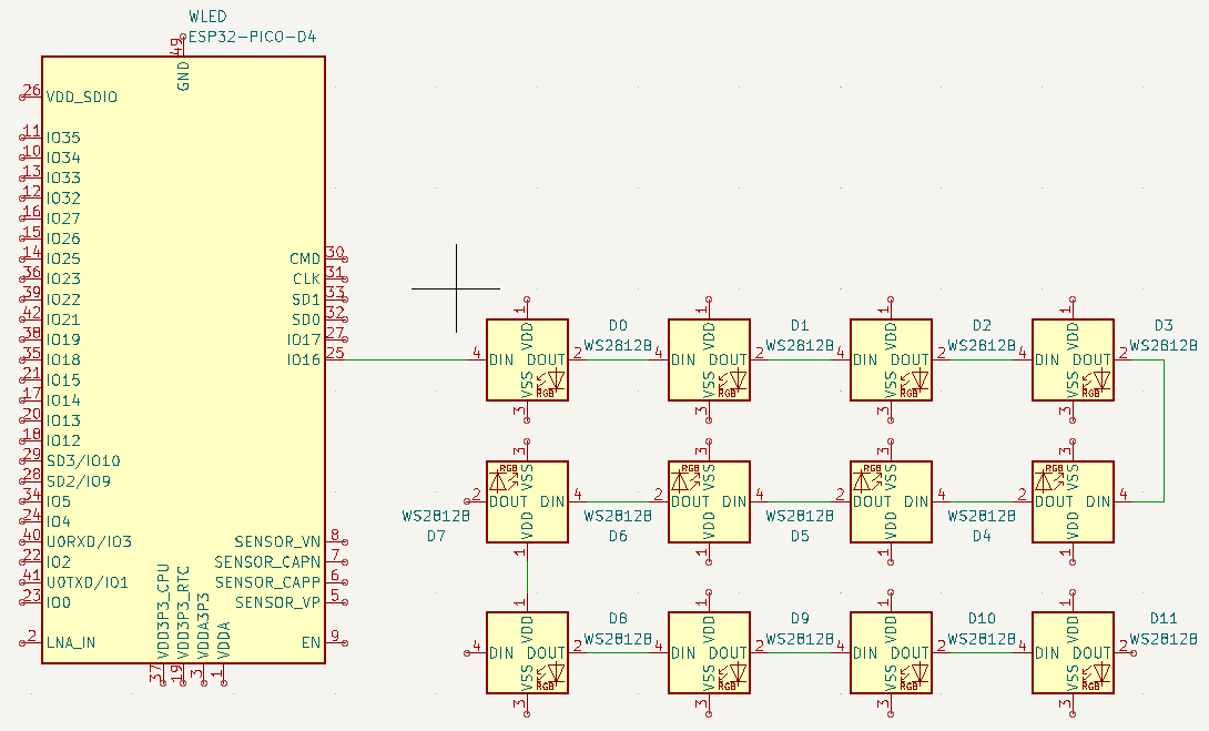 wiring diagram of the 4x3 mapping